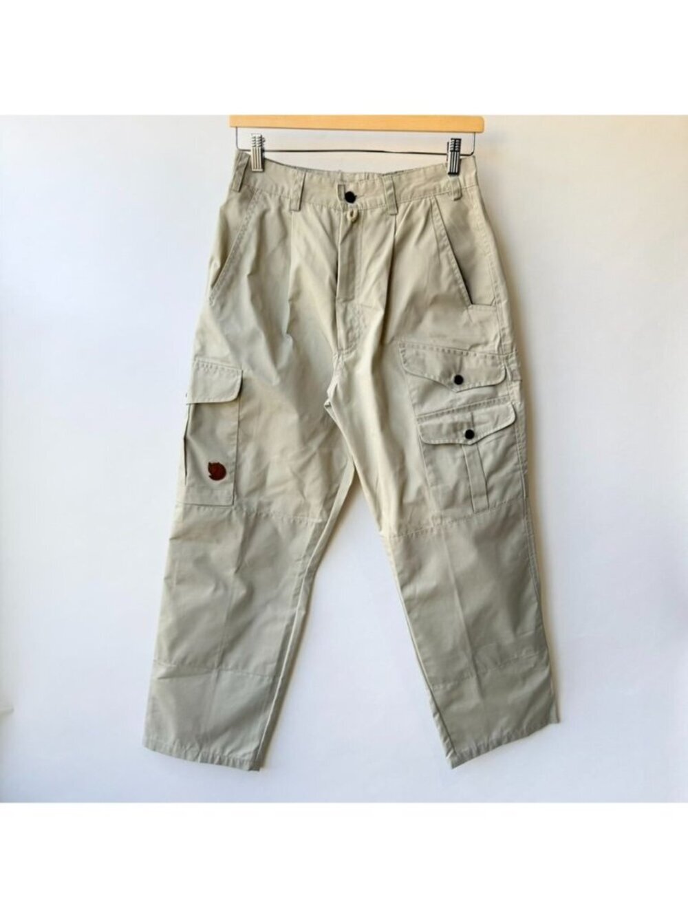 Fjallraven Y2K Cargo Hiking Pants Size 36 Beige Outdoor Utility Pants